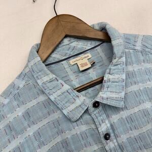 Carbon 2 Cobalt Shirt Men's 2XLT 2XL Tall Blue Textured Colorful Preppy Pockets